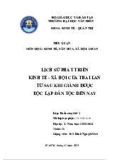 Tiểu luận Kinh Tế, Văn Hóa, Xã Hội ASEAN môn Kinh tế văn hóa xã hội Asean  - Trường Đại học Văn Hiến.