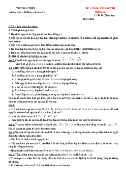 Đề cương ôn tập Hóa 10 giữa HK1