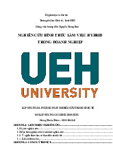 nghiên cứu hình thức làm việc trong doanh nghiệp | Môn Kinh tế vĩ mô