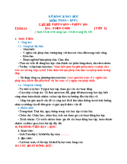 Giáo án Toán 2 sách Chân trời sáng tạo (cả năm) | Tuần 20 | Tiết 1