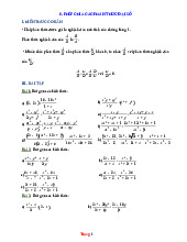 Bài Tập Toán 8 Bài Phép Chia Các Phân Thức Đại Số Có Lời Giải