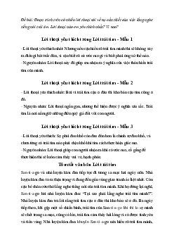 Lời thoại yêu thích trong đoạn trích Lời trái tim | Văn mẫu 7 Chân trời sáng tạo
