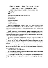 Bài 1 Những Khái Niệm Cơ Bản về Tâm Lý | Môn Tâm lý học - Đại học Thái Bình Dương