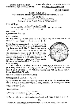 Đề tuyển sinh lớp 10 chuyên môn Toán năm 2021 trường ĐHSP Hà Nội