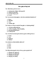 Trắc nghiệm Pháp luật | Đại học Tây Đô