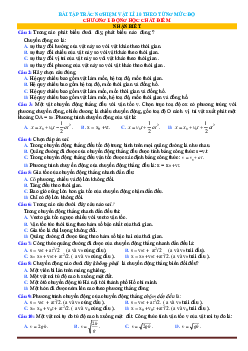 TOP 51 câu trắc nghiệm Vật lí 10 chương 1: Động học chất điểm theo từng mức độ (có đáp án)