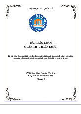 Vận dụng mô hình các lực lượng điều tiết cạnh tranh của Porter, hãy phân tích cường độ cạnh tranh trong ngành giao đồ ăn trực tuyến hiện nay | Bài thảo luận Quản trị chiến lược