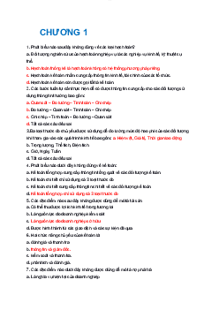 Bộ câu hỏi trắc nghiệm có đáp án ôn tập học phần Nguyên lý kế toán