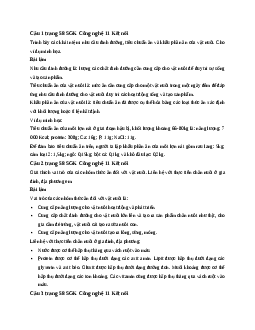 Công nghệ 11 Kết nối tri thức bài ôn tập chương 3