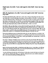 Nghị luận về ý kiến "Làm một người chân thật" chọn lọc hay nhất | Ngữ văn 10