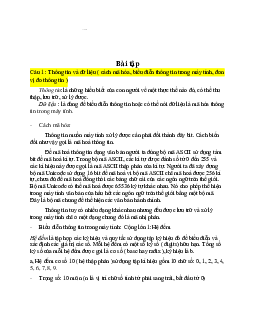 Câu hỏi tin học phần word ?