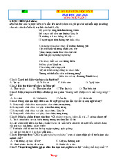 Bộ 10 Đề Ôn Tập Giữa HK2 Ngữ Văn 7 Phần Thơ 2026 Có Đáp Án