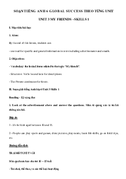 Tiếng Anh lớp 6 unit 3 Skills 1