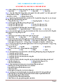 Trắc nghiệm bài 16 Lịch Sử 7: Sự suy sụp của nhà Trần cuối thế kỷ XIV-Tạ Thị Thúy Anh