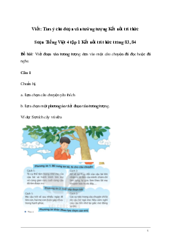 Soạn bài Viết: Tìm ý cho đoạn văn tưởng tượng | Kết nối tri thức