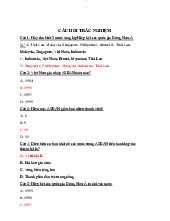 Câu hỏi trắc nghiệm về Asean - Kiểm toán | Đại học Mở Thành phố Hồ Chí Minh