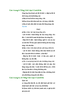 Giải SGK môn Tiếng việt 2 - Bài 25: Quan sát đồ chơi hình một loài vật (2) | Cánh Diều