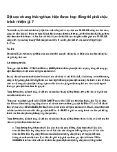 Đặt cọc nhưng không thực hiện được hợp đồng thì phải chịu trách nhiệm gì ?