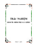 Tổng hợp trắc nghiệm môn Kinh tế chính trị Mac-Lenin có đáp án | Trường Đại học Kinh Bắc