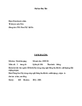 Tóm tắt: Bài giảng và ghi chú học tập môn Hóa học đại cương | Trường Đại học Duy Tân