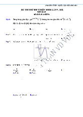 Đề thi thử môn toán THPT năm 2021 THPT CHUYÊN ĐH HÀ NỘI