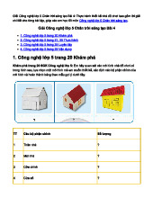 Giải SGK Công nghệ lớp 5 Chân trời sáng tạo Bài 4: Thực hành thiết kế nhà đồ chơi