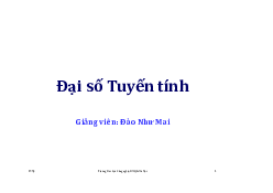 Chương 1: Số phức - Đại số tuyến tính | Trường Đại học Công nghệ, Đại học Quốc gia Hà Nội