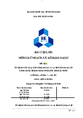 Bài tập lớn Sứ mệnh của giai cấp công nhân và vai trò của giai cấp công nhân trong công cuộc đổi mới đất nước - Chủ nghĩa xã hội khoa học | Trường Đại học Bách khoa Thành phố Hồ Chí Minh