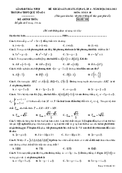 Đề khảo sát lần 4 Toán 10 năm 2022 – 2023 trường THPT Quế Võ 1 – Bắc Ninh