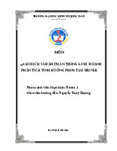 Phân Tích Tình Huống Đàm Phán Trong Kinh Doanh Trong Phim Taxi Driver | Môn Giao dịch và đàm phán kinh doanh - Đại học Kinh Tế Quốc Dân