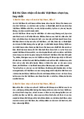 Bài thi Cảm nhận về áo dài Việt Nam chọn lọc, hay nhất