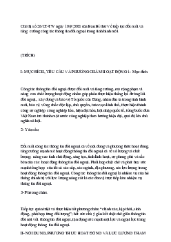 Hai chỉ thị của ban bí thư về tăng cường thực hiện công tác thông tin đối ngoại 2008