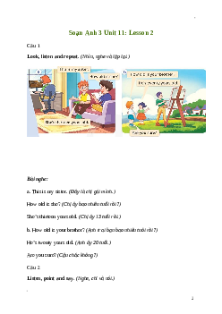 Giải Tiếng Anh lớp 3 Unit 11: Lesson 2 | Global Success