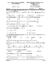 Đề thi thử Toán tốt nghiệp THPT 2025 lần 1 cụm các trường THPT – Hải Dương