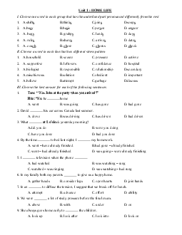 Bài tập tiếng anh lớp 12 Unit 1: Home life