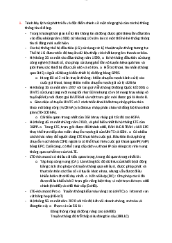 Câu hỏi lý thuyết ôn tập môn Thông tin di động có gợi ý trả lời | Học viện Công nghệ Bưu chính Viễn thông