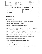 Mô tả công việc kế toán tổng hợp môn Quản trị kinh doanh | Trường Đại học Kinh doanh và Công nghệ Hà Nội