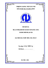 Bài tiêu luận kết thúc học phần luật hình sự | Học viện Hành chính Quốc gia