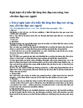 Nghị luận về ý kiến Bộ lông làm đẹp con công, học vấn làm đẹp con người - Ngữ văn 11