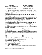 Đề kiểm tra giữa kỳ 1 môn Pháp luật đại cương
