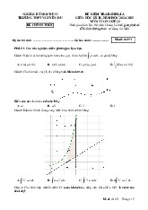 Đề giữa kỳ 2 Toán 12 năm 2024 – 2025 trường THPT Nguyễn Du – Nam Định có đáp án