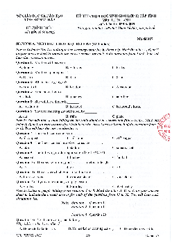 Đề thi chọn học sinh giỏi Tiếng Anh lớp 12 cấp tỉnh Đồng Tháp năm 2018 - 2019