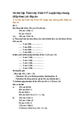 Vở bài tập Toán lớp 5 bài 117 Luyện tập chung (tiếp theo) có đáp án