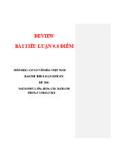 Bài thi tiểu luận cuối kỳ: Ngũ hành và ứng dụng của ngũ hành trong văn hoá Việt môn Cơ sở văn hóa Việt Nam | Trường Đại học Văn hóa Hà Nội