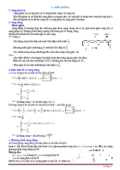 Phương pháp giải toán sóng dừng