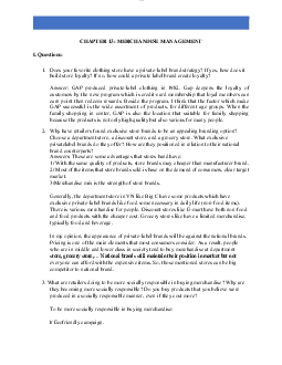 Chapter 13 - Merchandise management