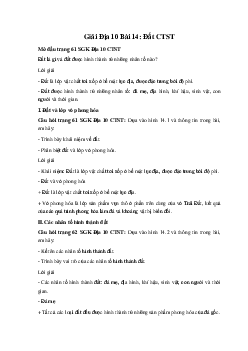 Giải Địa 10 Bài 14: Đất CTST ( có đáp án)