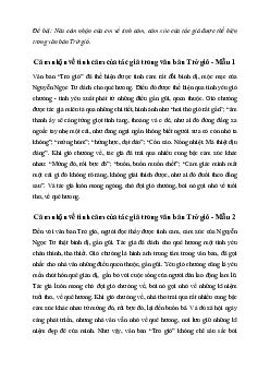 Văn mẫu lớp 7: Cảm nhận của em về tình cảm của tác giả trong văn bản Trở gió | Kết nối tri thức