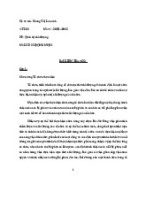 Bài Kiểm Tra Số 2 - Quản Trị Chất Lượng | Trường Đại học Thương Mại