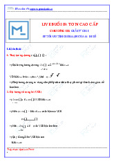 Lý thuyết giải tích 1: Phương pháp tối ưu tìm giới hạn hàm số | Môn toán cao cấp